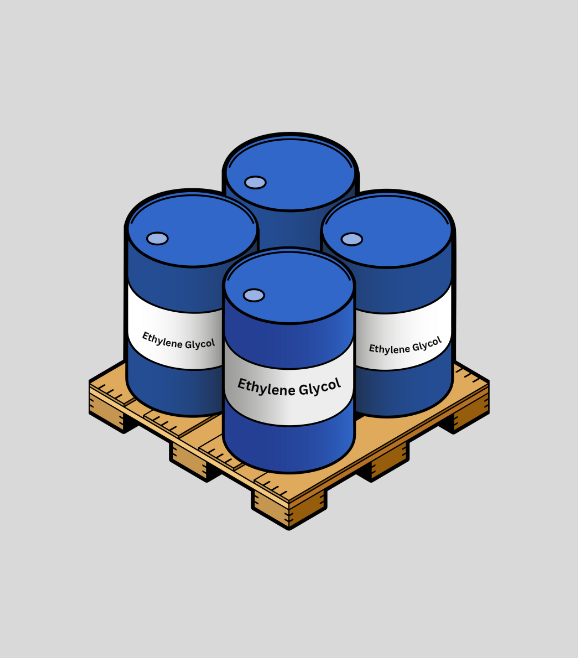Ethylene Glycol Industrial Grade in a drum